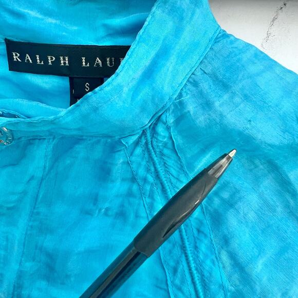 Ralph Lauren Black Label Sheer Lightweight Jacket Silk Blend | Size Small - Picture 14 of 14
